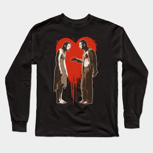 Zombie Romance Long Sleeve T-Shirt by Moutchy